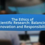 The Ethics of Scientific Research: Balancing Innovation and Responsibility