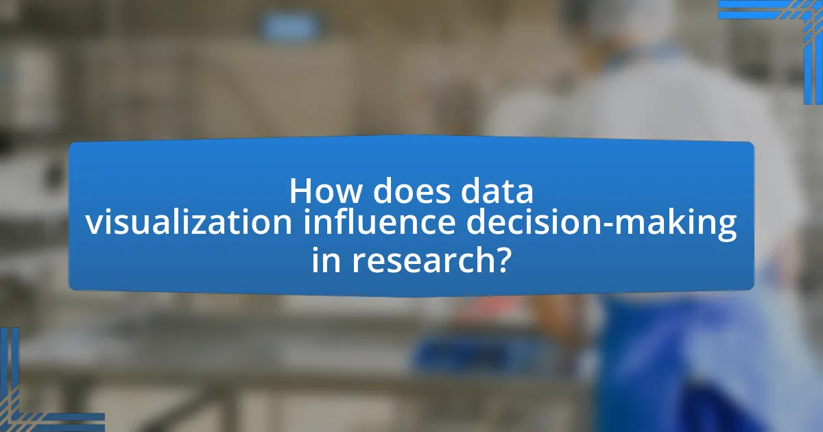 How does data visualization influence decision-making in research?