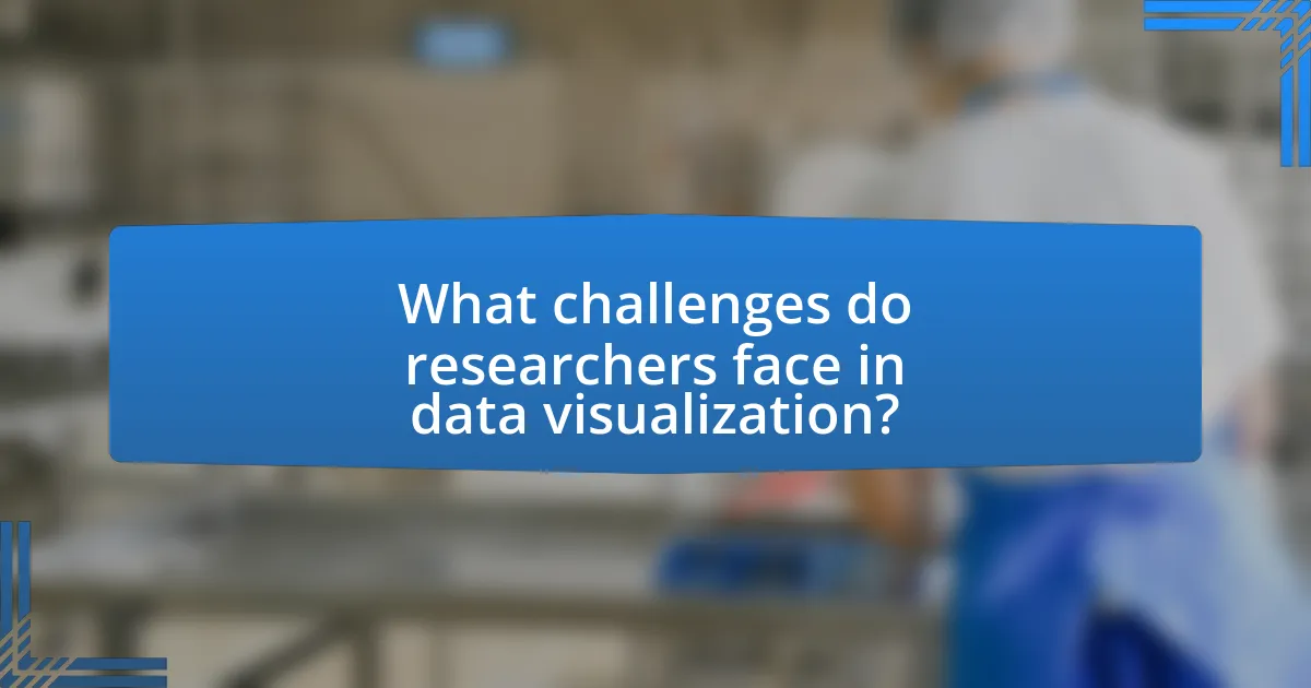 What challenges do researchers face in data visualization?