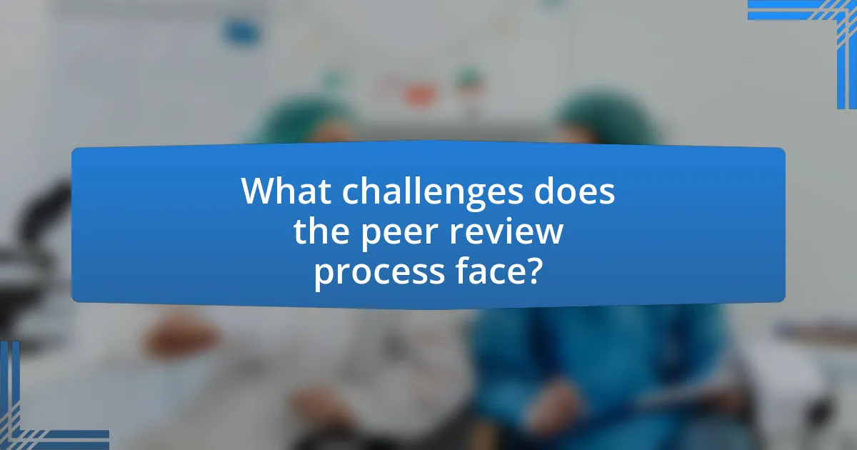 What challenges does the peer review process face?