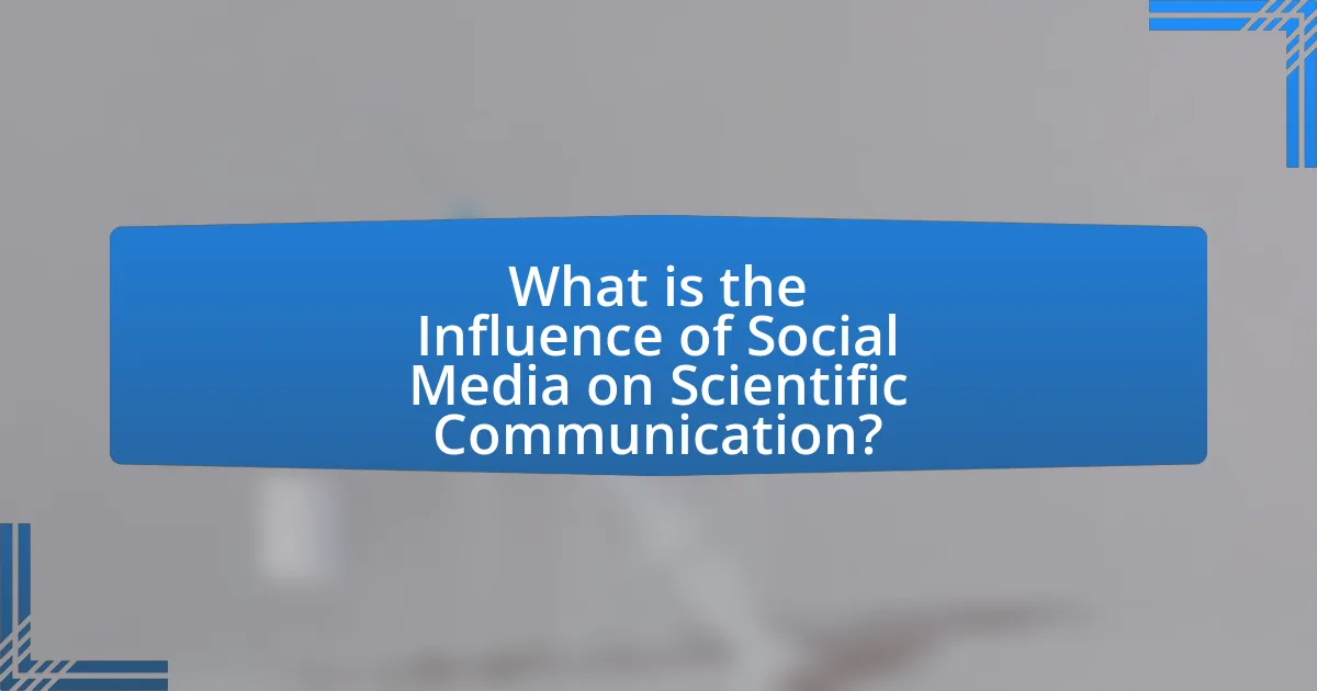 What is the Influence of Social Media on Scientific Communication?